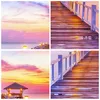 Poster - Poster ohne Rahmen - Sonnenuntergang Wasser Brücke Produktbild-Vorschau 8