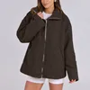 ASKSA Damen Teddy Fleece Jacke Warme Flanell Jacke Dicke Produktbild-Vorschau 3