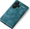 A teal flip case for a smartphone is shown from a diagonal angle on a white background. Produktbild-Vorschau