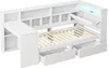 Sweiko 90x200 L-förmiges Holz-Plattformbett mit Produktbild-Vorschau 9