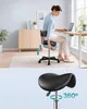 SONGMICS Sattelhocker, Ergonomischer Rollhocker aus Produktbild-Vorschau 4