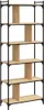 vidaXL Regał 6 półek dąb sonoma 76x32x192 cm Materiał Podgląd zdjęcia produktu 1