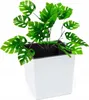 A green artificial plant in a white pot. Anteprima dell’immagine prodotto