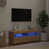 vidaXL TV-Schrank mit LED-Leuchten Artisan-Eiche 100x35x40 Produktbild-Vorschau 3