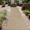 Teppich In- und Outdoor mit Kreislinien-Muster in Beige für Produktbild-Vorschau 3