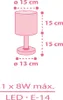 Lampada da comodino per bambini Sweet Dreams cuore rosa Anteprima dell’immagine prodotto 4