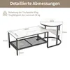 ProximaX 2er Set Kaffeetisch, Kombinierbarer Couchtisch mit Produktbild-Vorschau 4