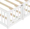 Sweiko lit plat, 140x190 cm, lit d'enfant, barre de maison, Voir les images du produit 12