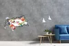 Selbstklebender Loch-3D-Aufkleber 95x73 cm exotische Vögel Produktbild-Vorschau 2