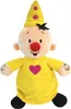 A stuffed toy clown with a yellow outfit and a pink heart. Produktbild-Vorschau