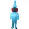 A full-body view of an inflatable parrot costume from the back, standing against a white background. Produktbild-Vorschau