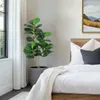 Künstliche Geigenfeige (Ficus Lyrata) 120 cm – Täuschend Produktbild-Vorschau 2
