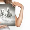 Obraz na korytarz czarno białe konie galop Dekoracja z Podgląd zdjęcia produktu 4