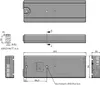 Technical drawing of a control unit with dimensions and cross-section. Produktbild-Vorschau