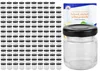 200er Set Mini Sturzglas 53 ml To43 schwarzer Deckel Produktbild-Vorschau 1