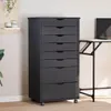 vidaXL Skříňka na kolečkách se zásuvkami MOSS Grey z Náhled obrázku produktu 2