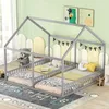 Doppel-Hausbett 90x200 cm,Hausbett mit Geländer, Produktbild-Vorschau 1