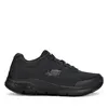 A black Skechers Arch Fit shoe is shown from the side against a white background. Produktbild-Vorschau