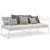 vidaXL Schlafsofa Bettgestell Weiß Metall 90x200 cm Produktbild-Vorschau 4