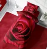 Rosen Bettwäsche 135x200 cm Rose amour rot bordeaux Wende Produktbild-Vorschau 4