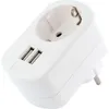 USB Ladeadapter mit Steckdose 2x USB Netzteil 230V Adapter Produktbild-Vorschau 1
