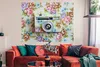 MuchoWow® Poster Kamera - Camouflage - Blumen 160x120 cm - Produktbild-Vorschau 2