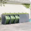 vidaXL Odpadkový kôš na vozíku pre 6 košov Svetlo šedá 408 Náhľad obrázku produktu 4