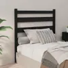vidaXL Kopfteil Schwarz 106x4x100 cm Massivholz Kiefer Produktbild-Vorschau 2