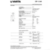 Bateria litowa Varta CR1/2AA 6127 z przylutowanym Podgląd zdjęcia produktu 6