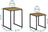 Relaxdays Beistelltisch 2er Set, stapelbar, Industrie Produktbild-Vorschau 5