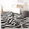 Hochflor-Teppich 99x160 cm, Elfenbein/Schwarz, Polypropylen Produktbild-Vorschau