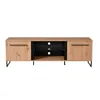 Homestyle4u Wohnwand Eiche Schrankwand Schwarz Anbauwand Produktbild-Vorschau 9