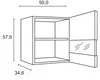 Optifit Hängeschrank mit Glastür Luca932 BxTxH 50 x 34,6 x Produktbild-Vorschau 5