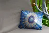MuchoWow® Outdoor Kissen - Kreis - Mandala - Blau - Gelb - Produktbild-Vorschau 2