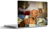 MuchoWow® Laptop Aufkleber Sticker Cover Dackel liegend auf Produktbild-Vorschau 1