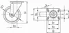 Drehbare Lenkrolle PP TPR Ø75 mm Produktbild-Vorschau 6
