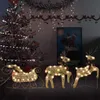 vidaXL Weihnachtsdeko Rentier & Schlitten 60 LEDs Outdoor Produktbild-Vorschau 2
