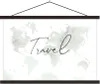 MuchoWow® Textilposter Weltkarte - Aquarell - Schwarz - Produktbild-Vorschau 1