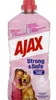 A bottle of AJAX Strong & Safe Universal Floor Cleaner with a picture of a girl and a dog on the label. Podgląd zdjęcia produktu