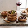 3er Set Snackschale Holz Akazie 10x3cm Rund Design Schale Produktbild-Vorschau 3