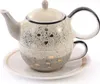 A tea for one set consisting of a teapot, cup, and saucer, displayed on a white background. Produktbild-Vorschau