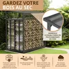 Étagère à bois de chauffage 185x105x185 cm en métal Voir les images du produit 4