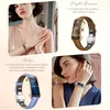 Smartwatch Damen Elegant Dünn Fitnesstracker Eckig Damenuhr Produktbild-Vorschau 2
