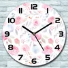 Wanduhr aus Glas Rund fi 30 Rose Vintage Quarz Deko Produktbild-Vorschau 1