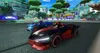 Two racing karts on a track with a colorful background. Náhled obrázku produktu