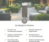 Ethanol-Feuersäule Braun Poly-Rattan, 120 cm hoch, 33x33 Produktbild-Vorschau 7