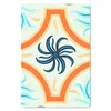 MuchoWow® Mauspad Mousepad Blume - Rahmen - Orange - Blau Produktbild-Vorschau 1