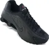 A black Nike Shox R4 sneaker is shown from a side angle against a white background. Produktbild-Vorschau