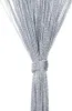 A close-up view of a silver string curtain. Produktbild-Vorschau
