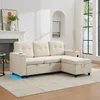Trzyosobowa sofa rozkładana Merax z uchwytami na kubki, Podgląd zdjęcia produktu 5